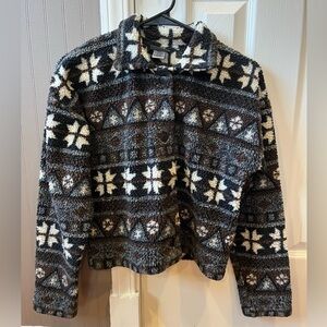 Vintage Sherpa Christmas sweater / cardigan